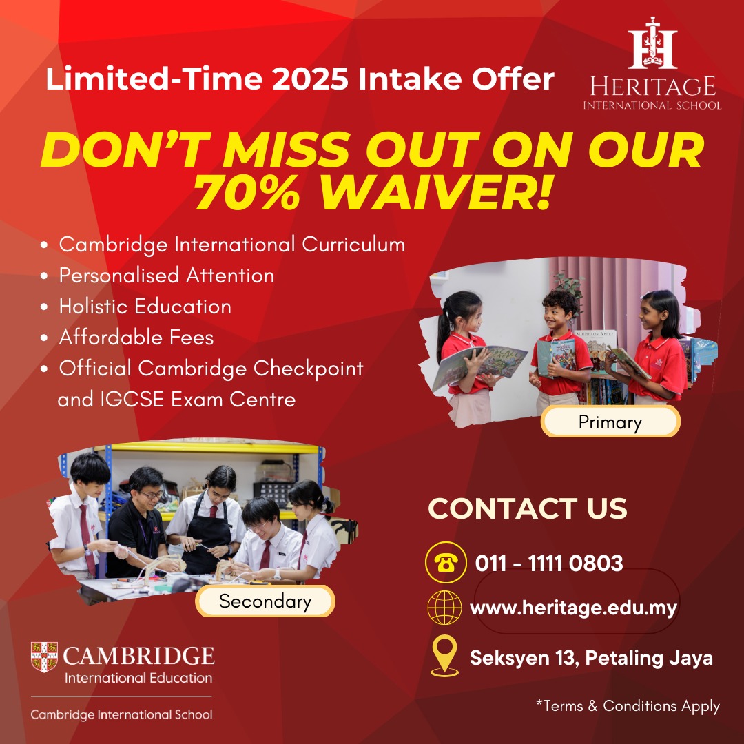 Heritage Internatioanl School August Promotion for New Sign Ups